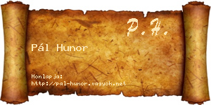 Pál Hunor névjegykártya